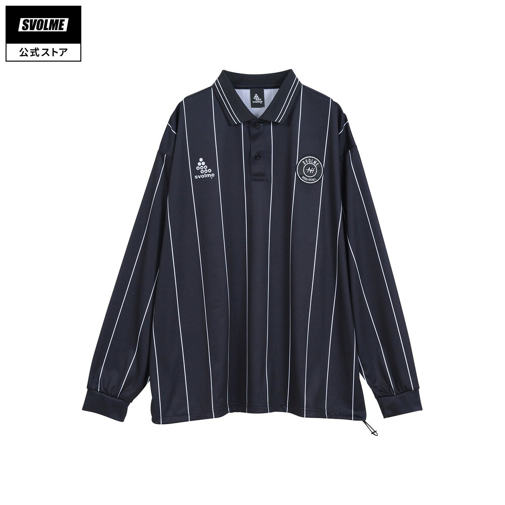 【公式】SVOLME スボルメ PINSTRIPE FBロングシャツ ユニセックス 2025AW S/M/L/XL BLACK