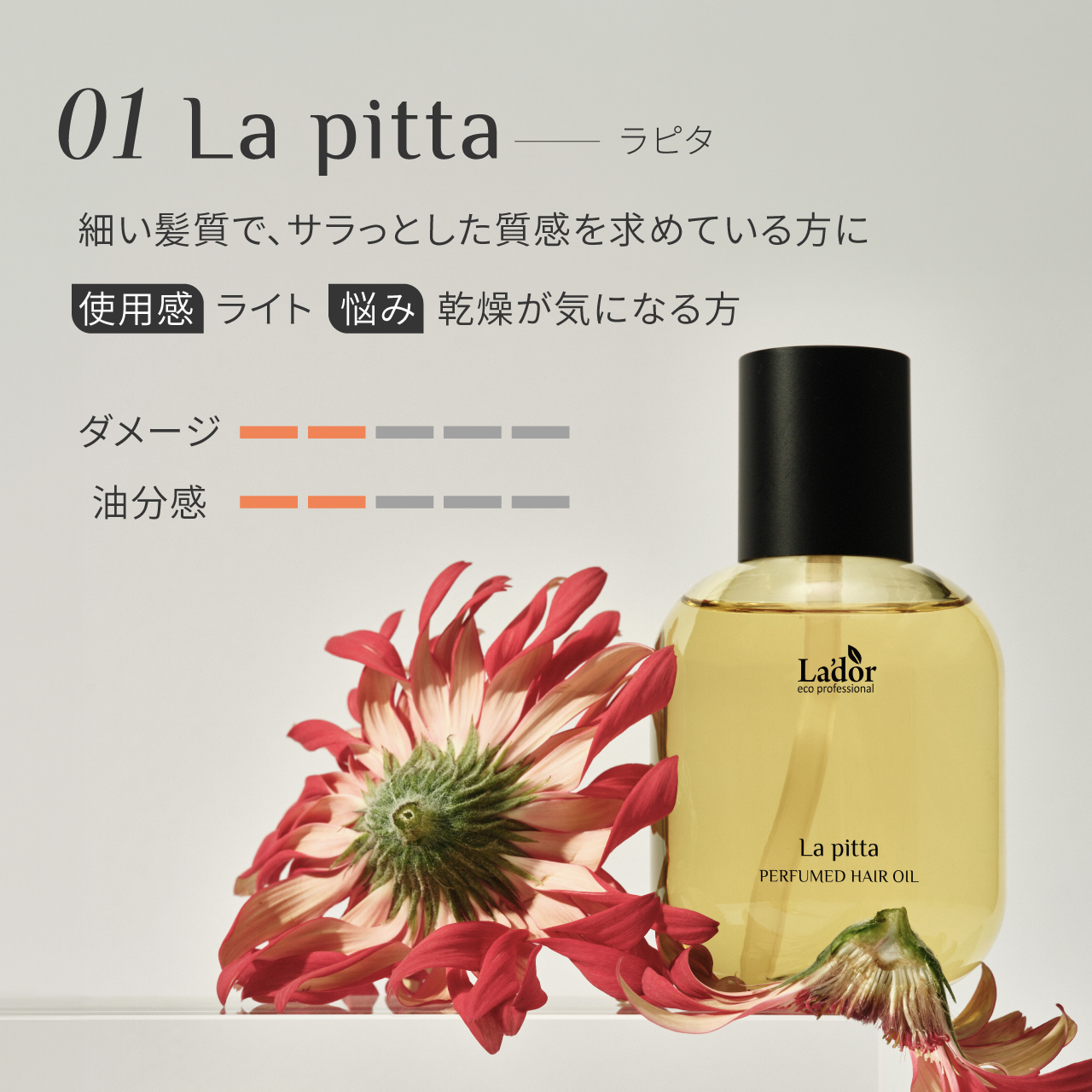 Lador・La pitta シャンプー・トリートメント・ヘアオイルセット La'dor / La'dor パフュームヘアオイル La pitta 30mlの公式商品
