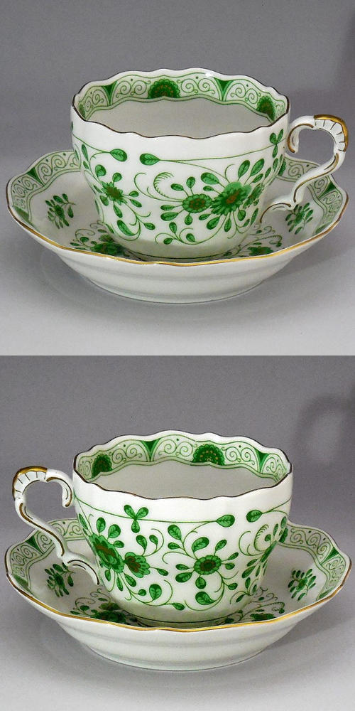 楽天市場 ドイツ ババリア Bavaria リンドナー Lindner マリールイーズ グリーン カップ ソーサー スワンアンティークス