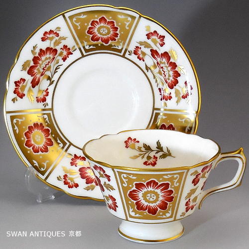 ロイヤルクラウンダービー Royal Crown Derby レッドダービーパネル ティーカップ＆ソーサー 25,760円