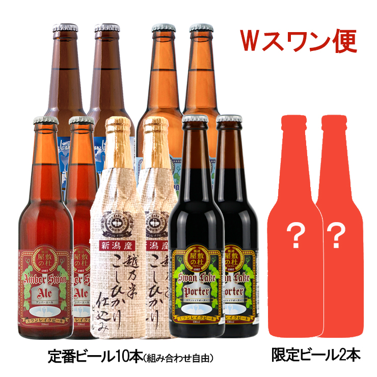 新作/特典付】 クラフトビールギフト定期購入 Ｗスワン便 12本