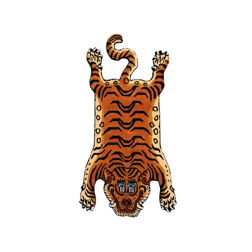 品目 DETAIL チベタンタイガーラグ DTTR-01 青 並み並み Tibetan Tiger Rug Medium 引っ敷き 入り口・入口 つや消し 引っ敷き 引っ敷き 雑貨
