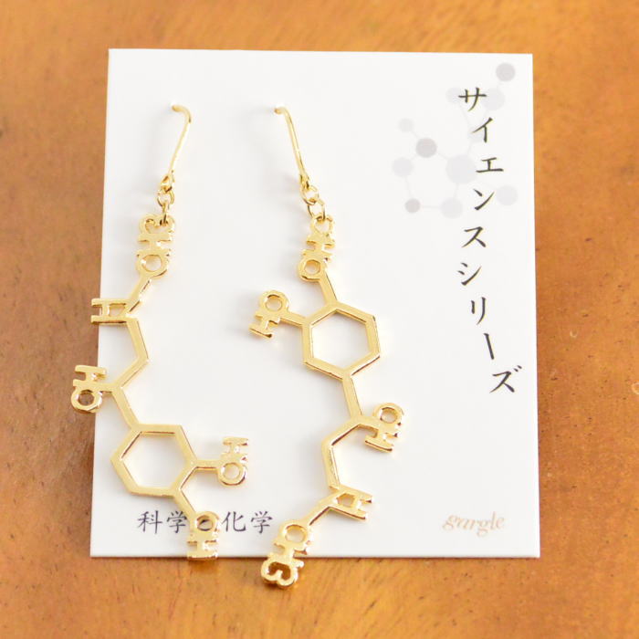ガーグル ピアス gargle 化学式【ゴールド・アドレナリン 】p1810h,3552g 化学式 アクセサリー|アクセサリーと雑貨 Swaps