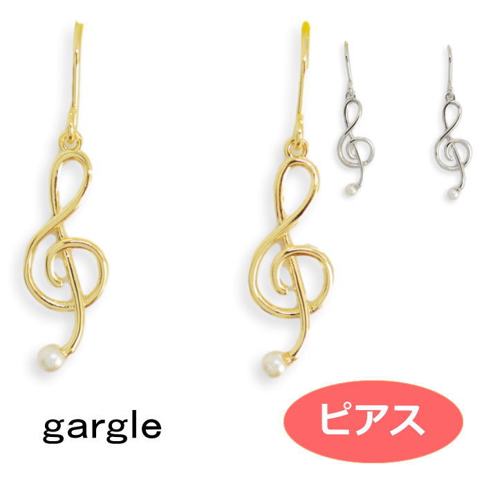 セール！ 新品 ガーグル gargle clorful music ピアス 音符 音楽