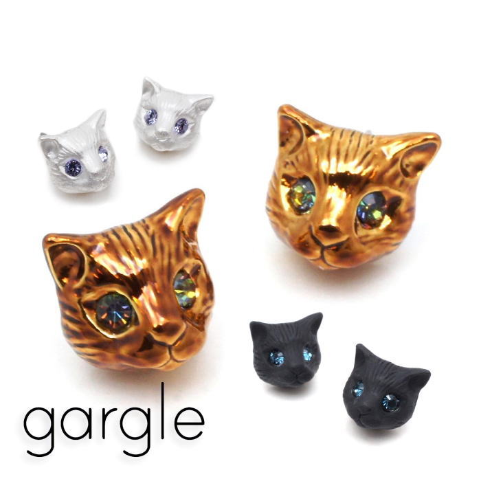 楽天市場】gargle ガーグル mini CATS 猫 ピアス gargle