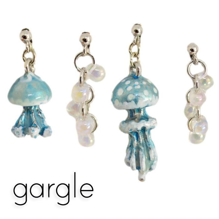 【そると】クラゲイヤリング 楽天市場】gargle ガーグル ガラスクラゲ イヤリング EC14030