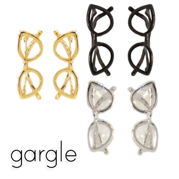 楽天市場】ｻｶｴ Y-1 メガネモチーフ デザイン ピアス おしゃれ A 5 RED