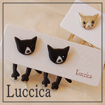 ルチカ ピアス　luccica　Noir cat 　ピアス　ＤＭ便可能　黒猫　くろネコ　猫　ギフト　プレゼント　アクセサリー　ラッピング無料　レディース