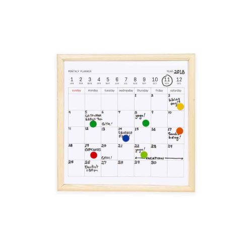 【楽天市場】キッカーランド KIKKERLAND Sサイズ ホワイトボードカレンダー White Board Calendar ディテール