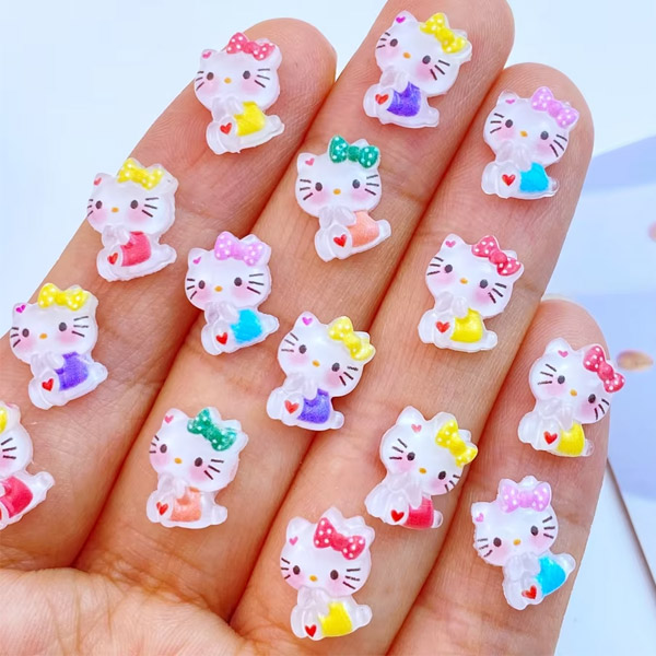 3dネイルパーツ デコパーツ いちご さくらんぼ うさぎ ねこ ネイルパーツ 楽天市場】ネイルサイズのネコとウサギのお顔パーツ 5個セット