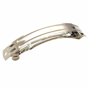 Ydh 80r 副資材 バレッタ カーブ 半月 湾曲 80mm 金具 ヘアアクセサリー パーツ シルバー 土台 台座 手芸用品 秀逸