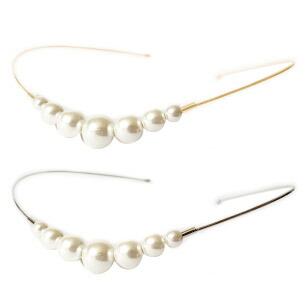 Ydh 8702 高品質日本製 10セット予約販売 大粒パール バックスタイル カチューシャ ヘッドドレス 髪飾り 2色展開 Rockridgefamilymed Com