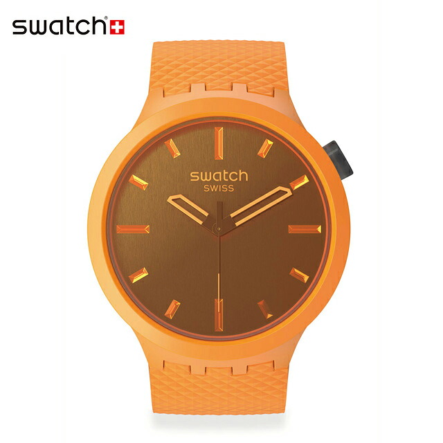【お買い物マラソン期間はP10倍！】 【公式】Swatch スウォッチ CRUSHING ORANGE クラッシング・オレンジ SB05O102 メンズ レディース 腕時計 クオーツ アナログ 3気圧防水 オレンジ 大きめ スイスブランド おしゃれ ギフト プレゼント