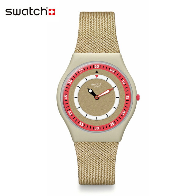 【お買い物マラソン期間はP10倍！】 【公式】Swatch スウォッチ CORAL DUNES コーラル・デューンズ SS09T102 メンズ レディース 腕時計 クオーツ アナログ 3気圧防水 ベージュ スイスブランド おしゃれ ギフト プレゼント