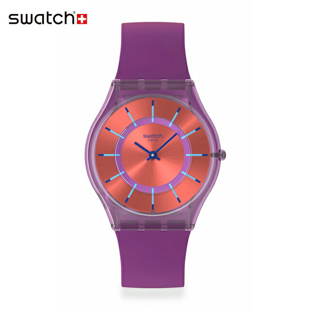 【お買い物マラソン期間はP10倍！】 【公式】Swatch スウォッチ SWEET STRAWBERRY DREAM スウィート・ストロベリー・ドリーム SS08V108 メンズ レディース 腕時計 クオーツ アナログ 3気圧防水 パープル スイスブランド おしゃれ ギフト プレゼント