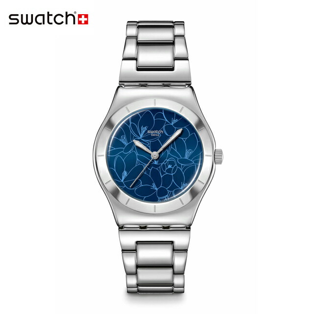【お買い物マラソン期間はP10倍！】 【公式】Swatch スウォッチ PETAL FRENZY ペタル・フレンジー YLS235G ウィメンズ 腕時計 クオーツ アナログ 3気圧防水 ブルー スイスブランド おしゃれ ギフト プレゼント
