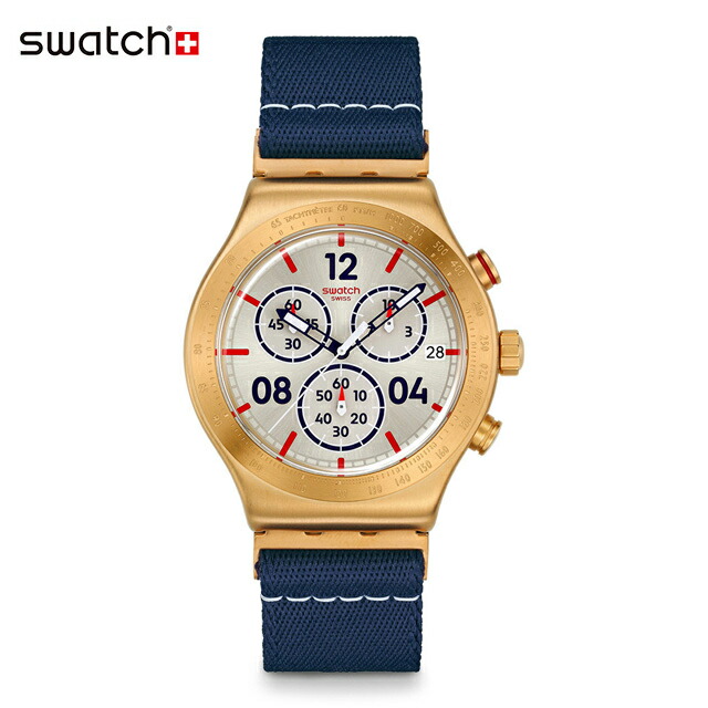【公式】Swatch スウォッチ CAPTAIN'S DREAM キャプテンズ ドリーム YVG419 メンズ 腕時計 クオーツ アナログ 3気圧防水 イエロー 大きめ スイスブランド おしゃれ ギフト プレゼント