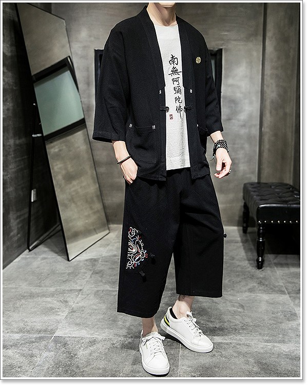 市場 甚平 五分袖 半袖 メンズ 部屋着 七分袖 祭り 男性用 着物 花火大会 浴衣 夏 作務衣