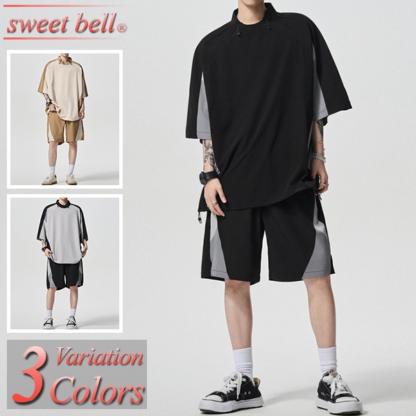 セットアップ メンズ 春 夏 半袖 五分袖 Tシャツ カットソー パンツ 上下 セット ブランド おしゃれ 部屋着 大きいサイズも充実【Men’s セットアップ特集】バナーから↓