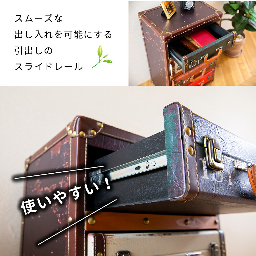 送料無料 トランクチェスト チェスト サイドチェスト 4段 ビンテージ アメリカン 収納 引き出し リビング レトロ コンパクト 脚 脚付き お洒落 オシャレ 可愛い 大人 部屋 トランク型4段チェスト スイデコ スイートデコレーション Christine Coppin Com