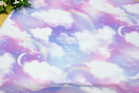 楽天市場 インクジェット ゆめかわパステルスカイ 生地 かわいい かわいい生地 スイート ハート