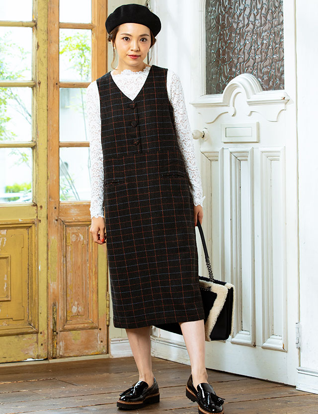 授乳服 ワンピース ワンピース マタニティ ママ用品 ワンピ 授乳服 マタニティ レディース マタニティウェア 授乳ワンピース Iライン オフィス ワンピース お出かけ ツイード素材 通勤 産前産後 事務服 無地 オフィス 仕事 チェック柄 マタニティワンピ 授乳服