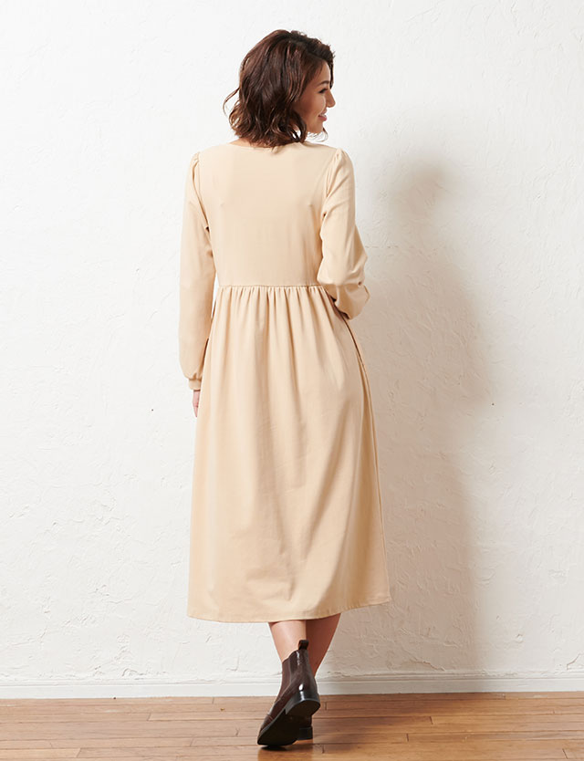 楽天市場 Vネックフライスカジュアルワンピ マタニティ ワンピース 授乳服 ワンピース 秋 冬 体型カバー マタニティー 授乳ワンピ シンプル ロング ｖネック産前産後 カジュアル 母親 服装 長袖 大きいサイズ マタニティ服と授乳服のsweetmommy