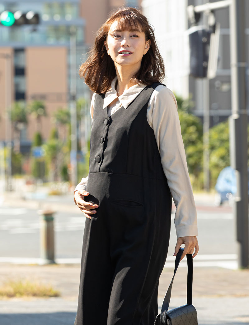 知性あふれる正統派オフィスセット 送料無料 授乳服 授乳ワンピ ブラウス2点 ひざ下丈の事務服 セット 仕事 ひざ下丈の事務服 マタニティ ウェア 授乳服 授乳服 入園式 マタニティウェア オフィスセット マタニティオフィス ママ 授乳ワンピ ブラウス2点セット