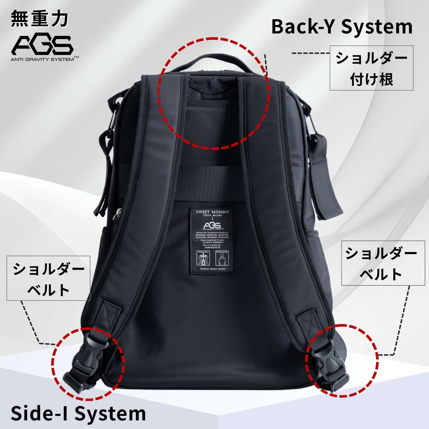 【本日お値下中】【新品】マザーズリュック　大容量　28L AGS 2000円OFF!】マザーズリュック 無重力リュック AGS 28L マザーズバッグ