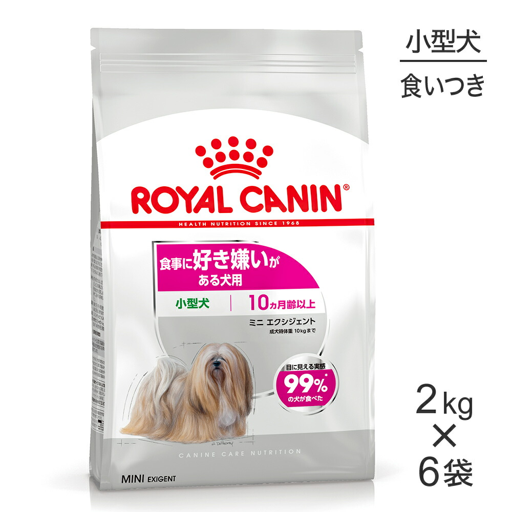 ■最大ポイント10倍【7/19～要ｴﾝﾄﾘｰ】【2kg&times;6袋】ロイヤルカナン CCN ミニ エクシジェント 小型犬 食事に好き嫌いがある犬用 生後10ヵ月齢以上 (犬・ドッグ)[正規品]｜スイートペット