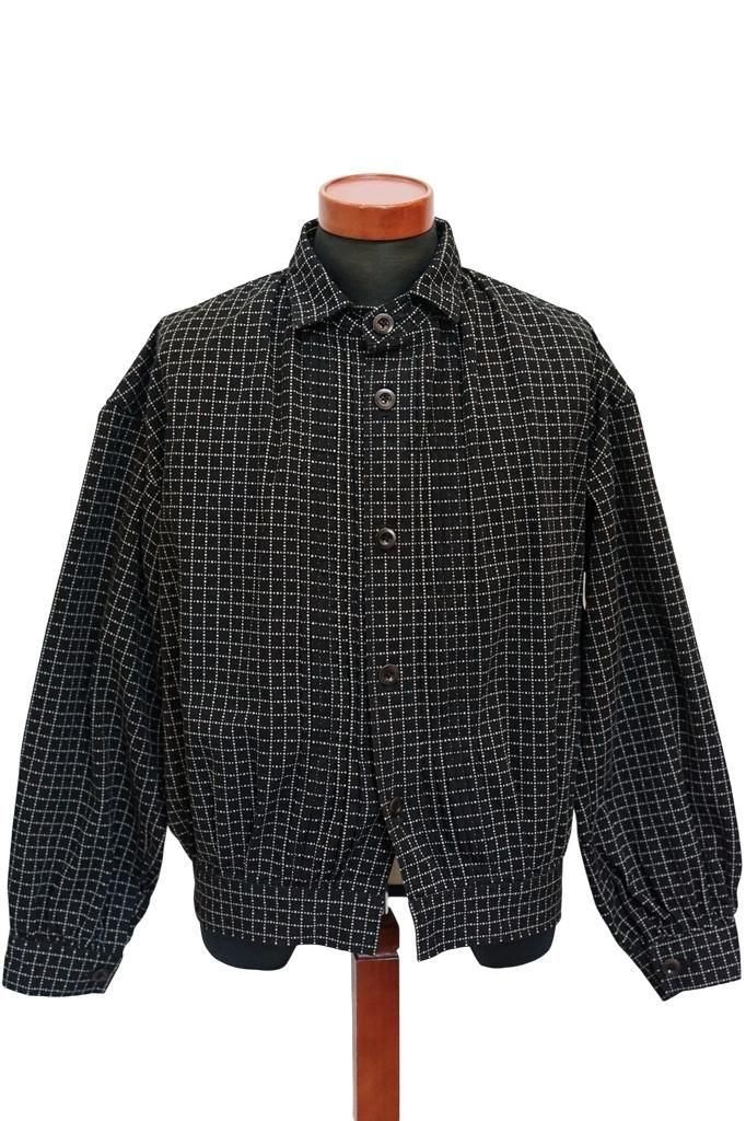 The 2 Monkeys (ザ・トゥーモンキーズ) 抜染ドット・ワークジャケット TM21461 "French Work Blouse (フレンチワークブラウス)" チャコール抜染ドット|Sweet Sue