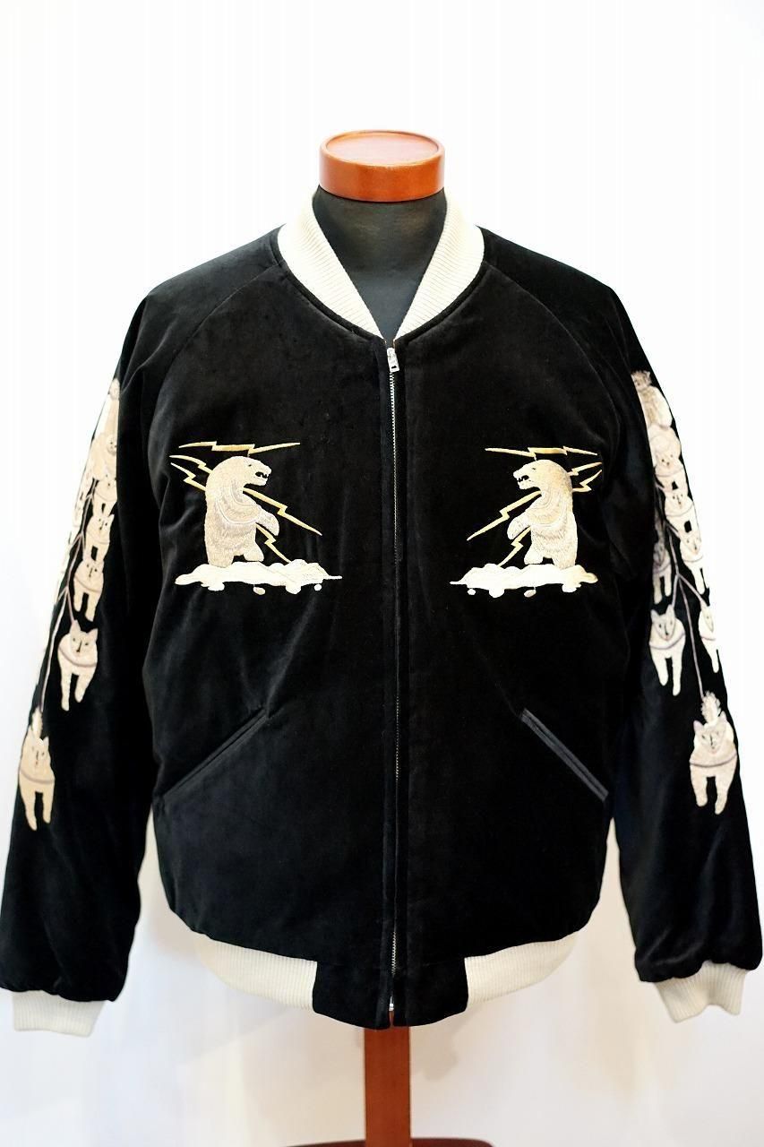 TAILOR TOYO テーラー東洋 スカジャン スーベニアジャケット　黒　沖縄 TAILOR TOYO テーラー東洋 スーベニアジャケット スカジャン 別珍 中綿