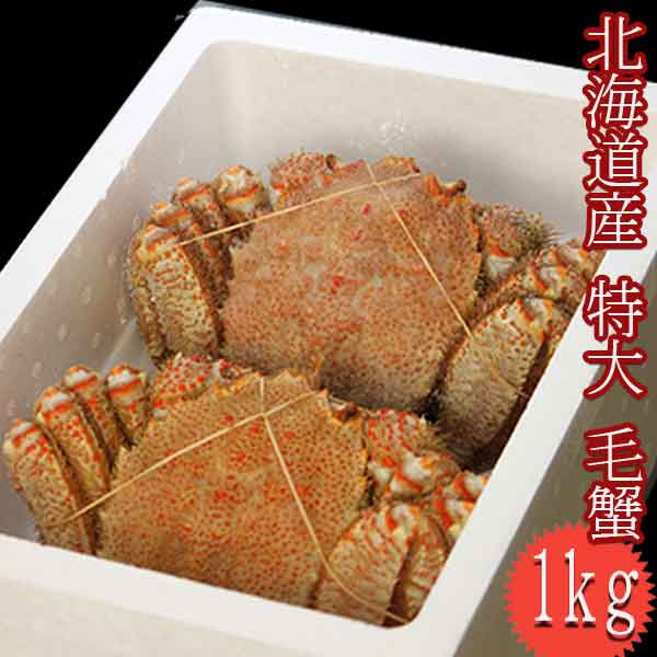 毛ガニ お歳暮 北海道産 毛蟹 1kg 2尾から3尾入り 送料無料　お歳暮・贈り物に最適