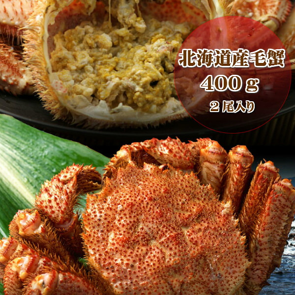 毛ガニ お歳暮 お中元 北海道産 毛蟹 1尾400g× 2尾入り 送料無料　別途送料が発生する地域あり 15,120円