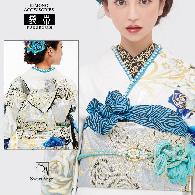楽天市場】【Prices down4】振袖 袋帯「シルバー ゆらぎ縞」未