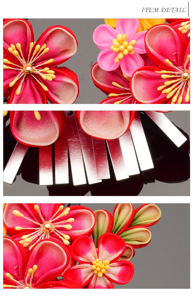 6087 児用脚 キッズ セブン伍三 子女 死に前栽お祝い 入込む式 一髪オーナメント 装束 レトロ 和風 つまみ細工物 ちりめん かみかざり ヘヤ添え物 レッド Geo2 Co Uk