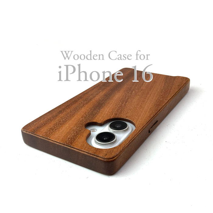 【送料無料】iPhone 16 専用特注木製ケース　カバー 革製品 木製品 日本製 ハンドメイド 職人 高級品 作品 手作業 磨き上げ 無塗装 Apple iPhone16 アイフォン アップル 父の日 母の日 クリスマス 誕生日 進学祝 就職祝 出産祝 結婚祝 新築祝 プレゼント｜木製雑貨　Ｌ Ｉ Ｆ Ｅ