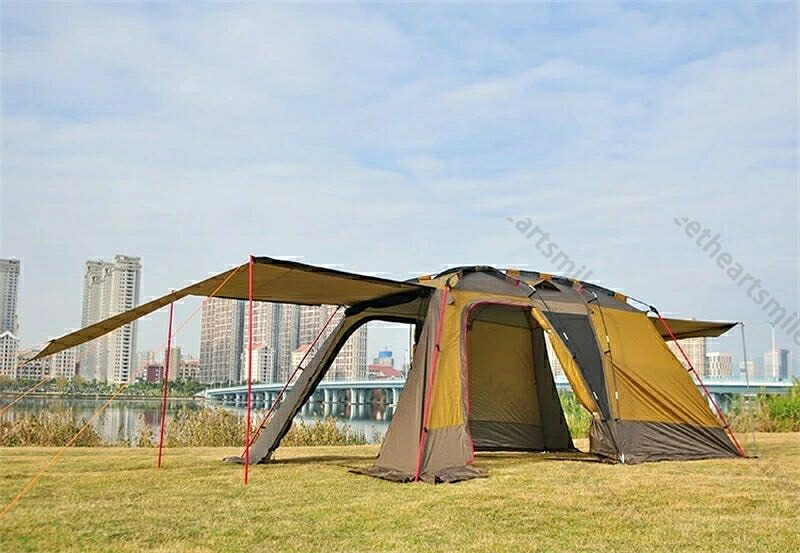 広々大空間 家族にうれしい 大型テント テント フルクローズ 6人用テント 5人用テント 6人用 ビッグベアーテント ドームテント フライシート 防水 6人 5人 4人 5人用 5~6人用ドーム型 テント