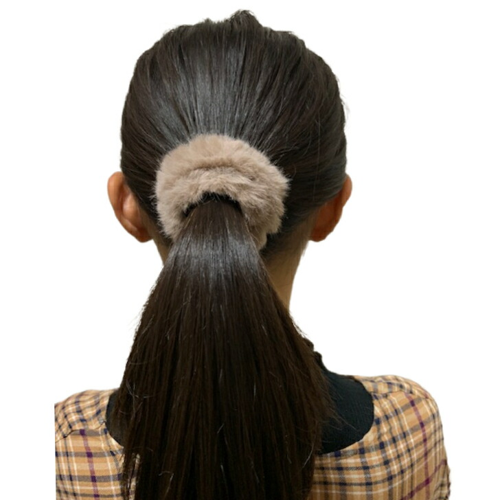 フワフワフェイクファーシュシュ大|レディース大人キッズヘアアクセサリー髪飾りヘアゴムシュシュ子供こどもグリーンホワイトベージュグレーおしゃれ可愛いかわいい全品送料無料実施中