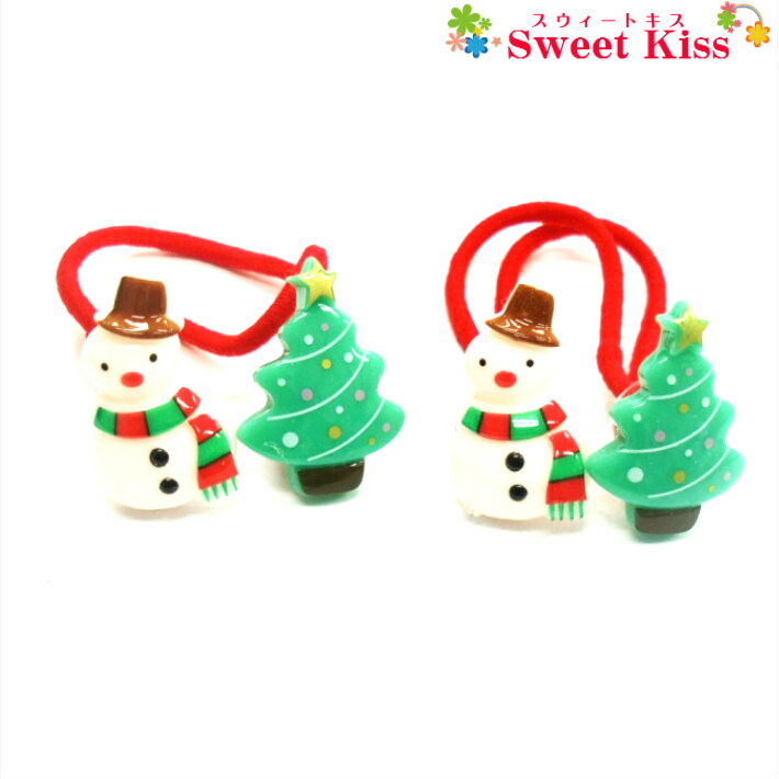 スノーマン ツリー 2コ Khgb Kids お出かけ かわいい こども クリスマス クリスマスツリー コスプレ ヘアアクセサリー ヘアゴム ボンボンゴム 保育園 全品 可愛い 女の子 子供 実施中 小学生 幼稚園 痛くない 送料無料 通園 通学 雪だるま 髪飾り 爆売り ヘアゴム