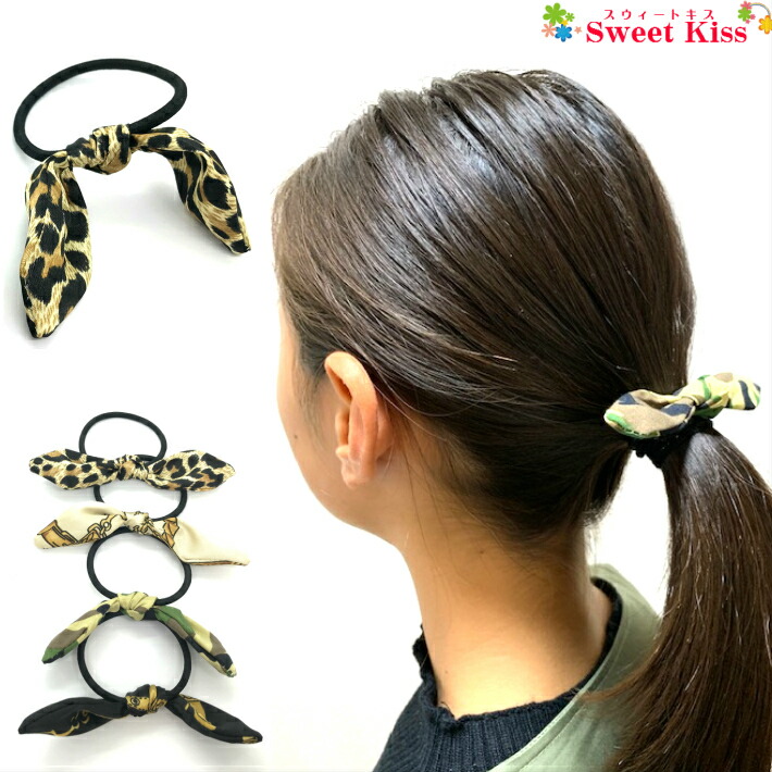 迷彩リボンゴム 迷彩リボンゴム 人気の為再入荷】ファーリボンヘアゴム | Lattice