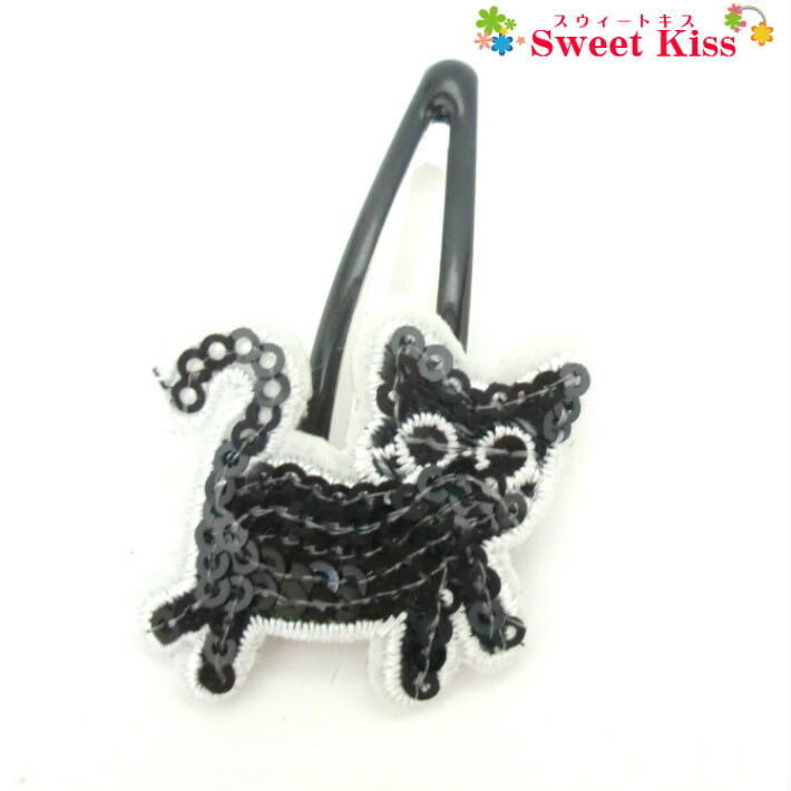 ハロウィン5センチパッチンピン☆黒ネコ