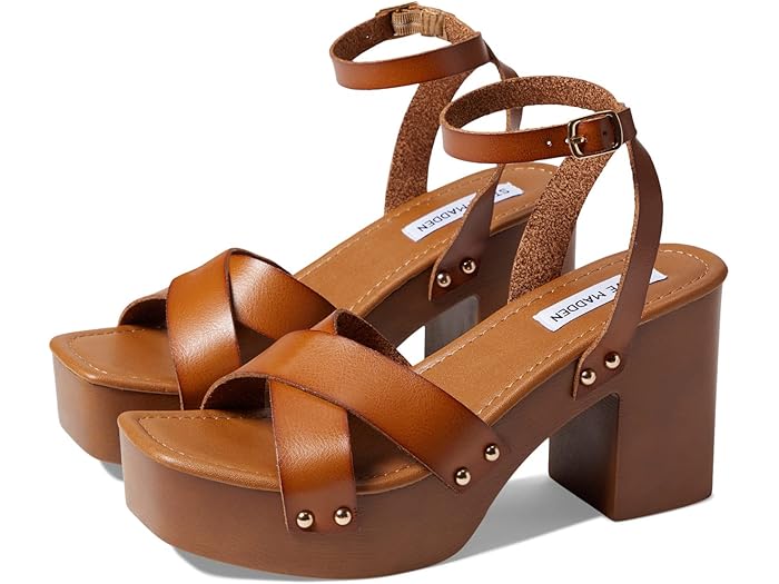 (取寄) スティーブマデン ディア サンダル Steve Madden Dear Sandal Cognac画像