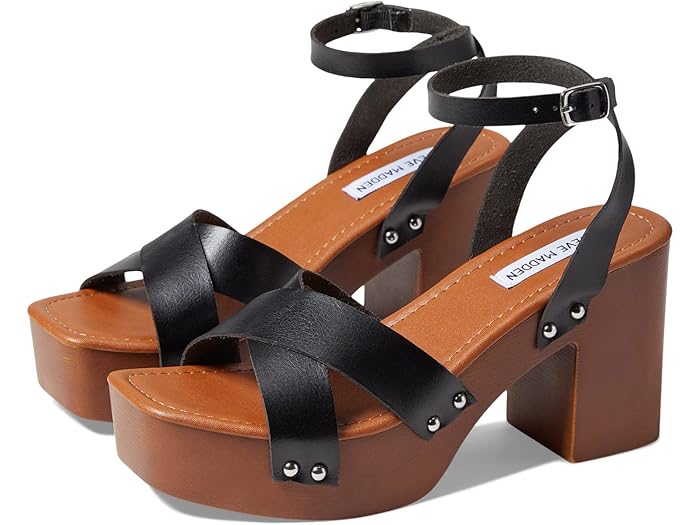 (取寄) スティーブマデン ディア サンダル Steve Madden Dear Sandal Black画像