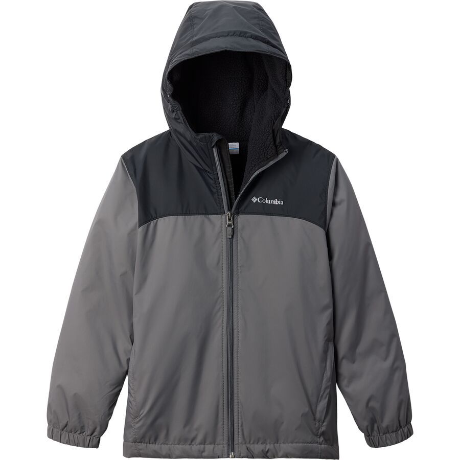 (取寄) コロンビア ボーイズ グレンネーカー リ シェルパ ライン ジャケット - ボーイズ Columbia boys Glennaker II Sherpa Lined Jacket - Boys' City Grey/Black画像