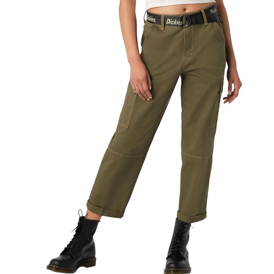 (取寄) ディッキーズ レディース リラックスド-フィット フィット クロップド カーゴ パンツ - ウィメンズ Dickies women Relaxed Fit Cropped Cargo Pant - Women's Military Green