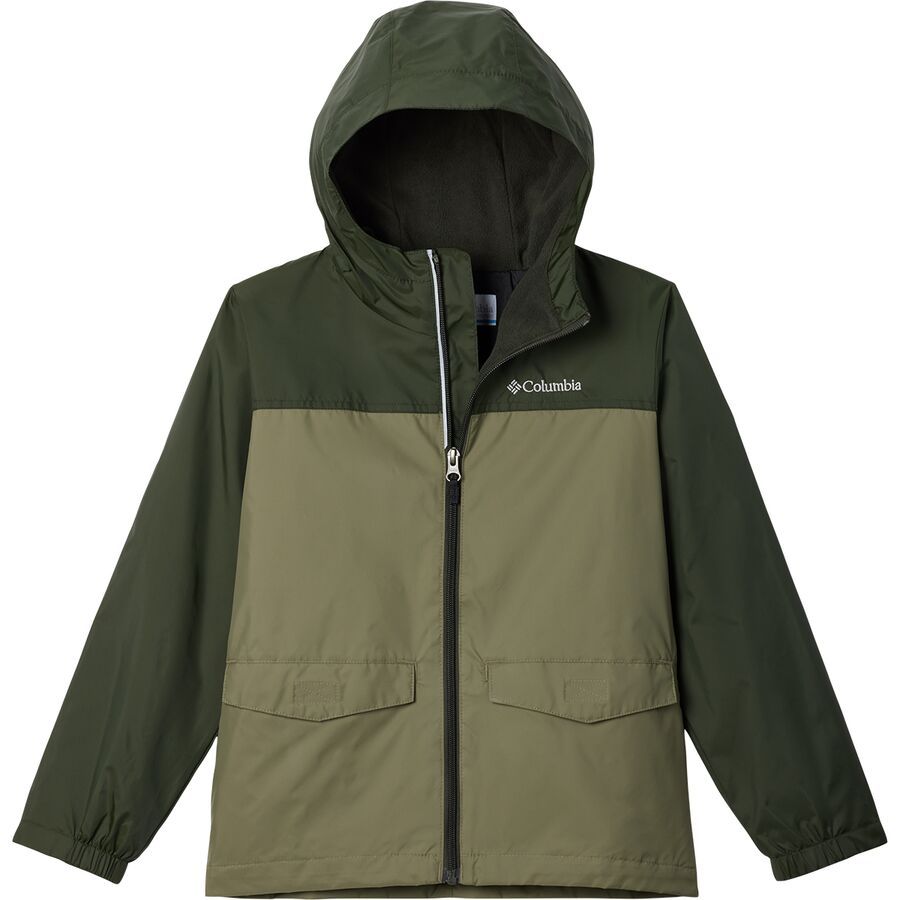 (取寄) コロンビア ボーイズ レイン-ジラ リ ジャケット - ボーイズ Columbia boys Rain-Zilla II Jacket - Boys' Greenscape/Stone Green