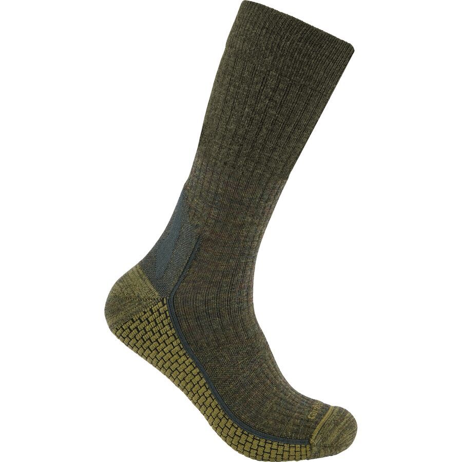 (取寄) メンズ フォース グリッド シンセティック-メリノ ウール ソックス - メンズ Carhartt Gloves men Force Grid Synthetic-Merino Wool BlendCrew Sock - Men's Olive