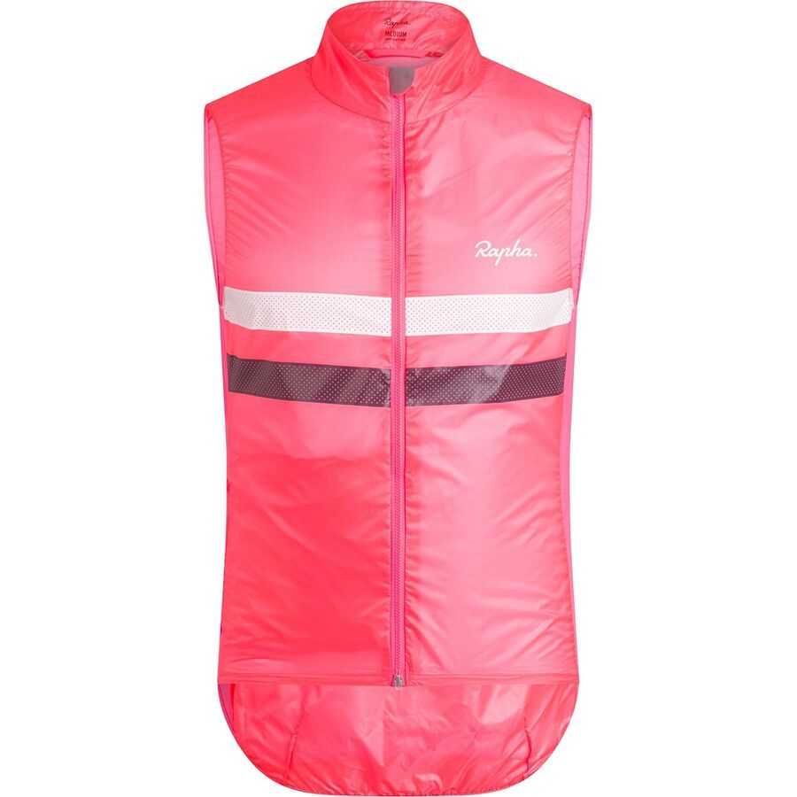(取寄) ラファ メンズ ブルベ ジレ - メンズ Rapha men Brevet Gilet - Men's High-Vis Pink/Dark Navy/White