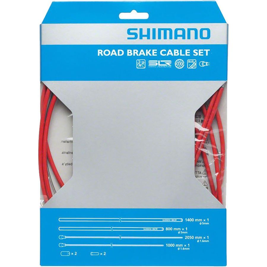 (取寄) シマノ PTFE ブレーキ ケーブル アンド ハウジング Shimano PTFE Brake Cable & Housing Red